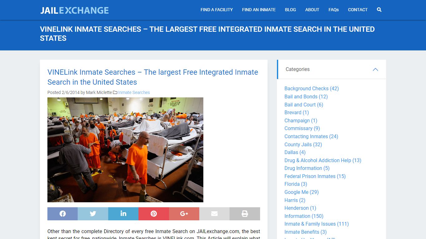 VINELink Inmate Searches – The largest Free ... - Jail Exchange