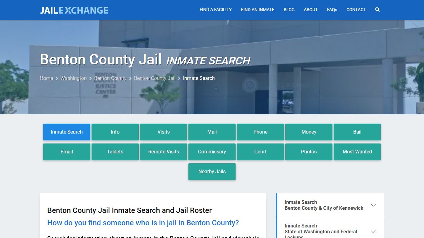 Inmate Search: Roster & Mugshots - Benton County Jail, WA